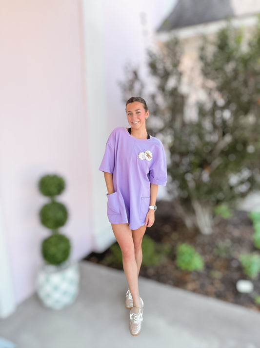Home Run Lavender Romper