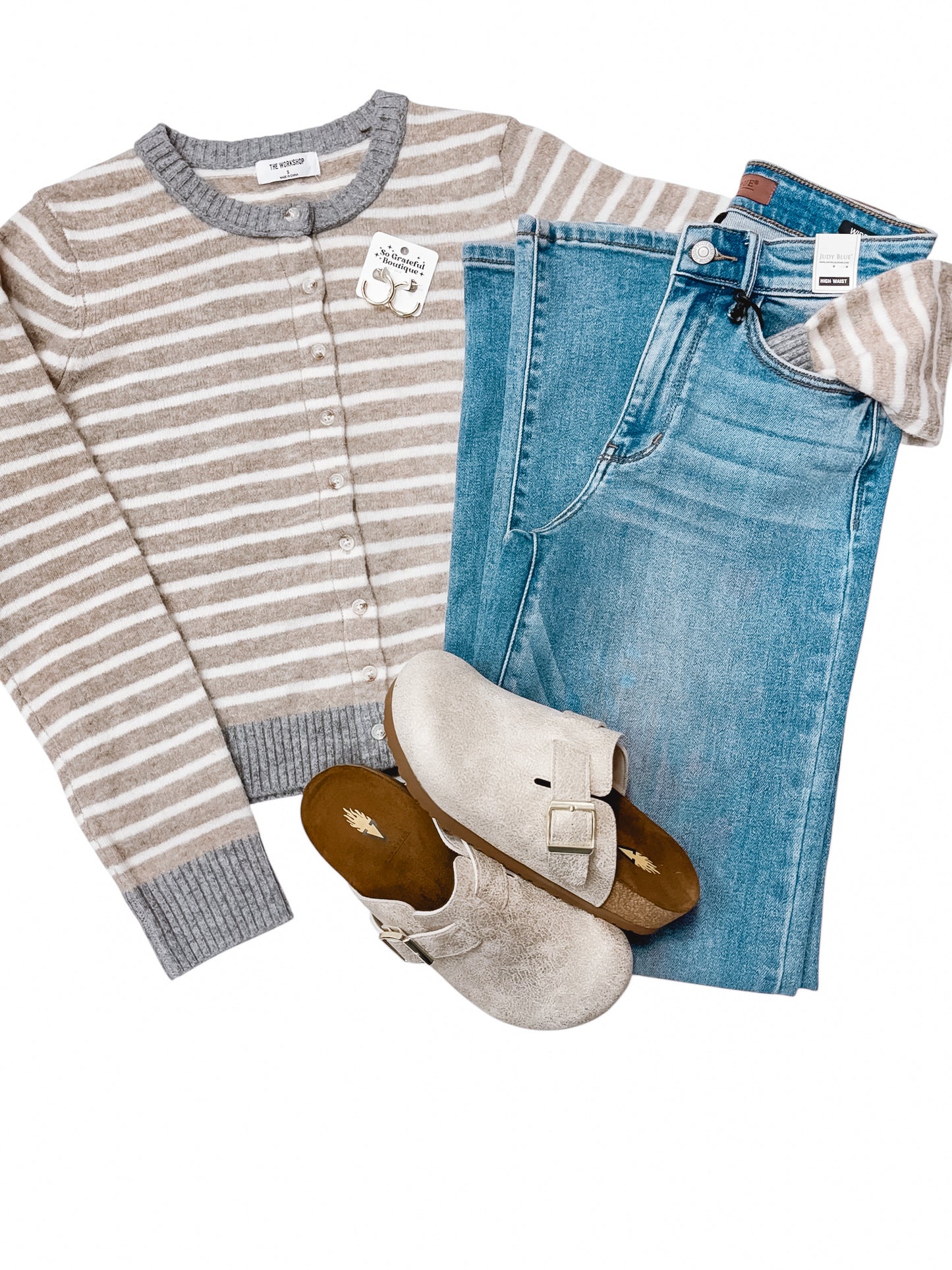 Sure To Please Striped Button Cardigan