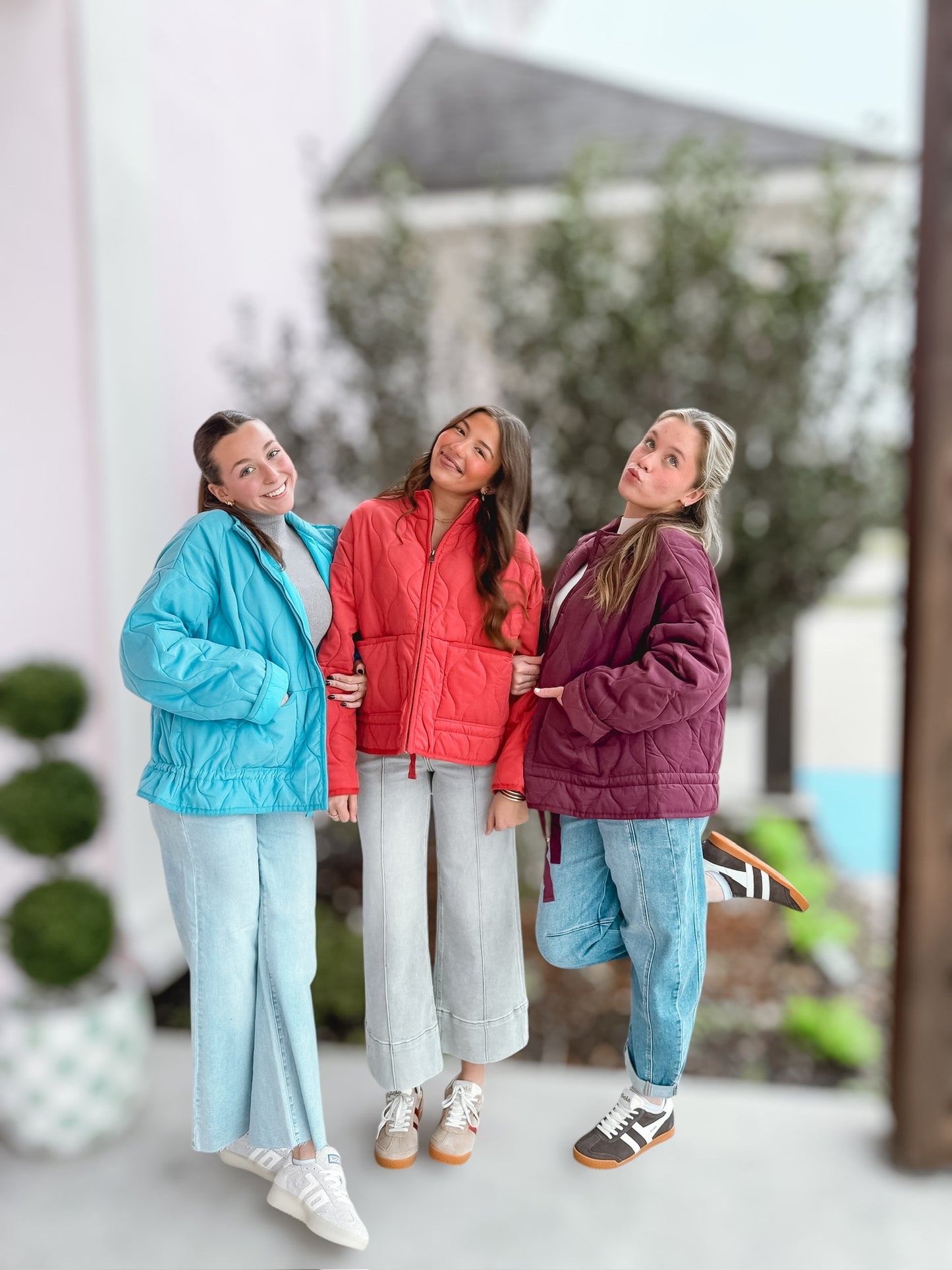 Stars Hollow Quilted Jacket Red