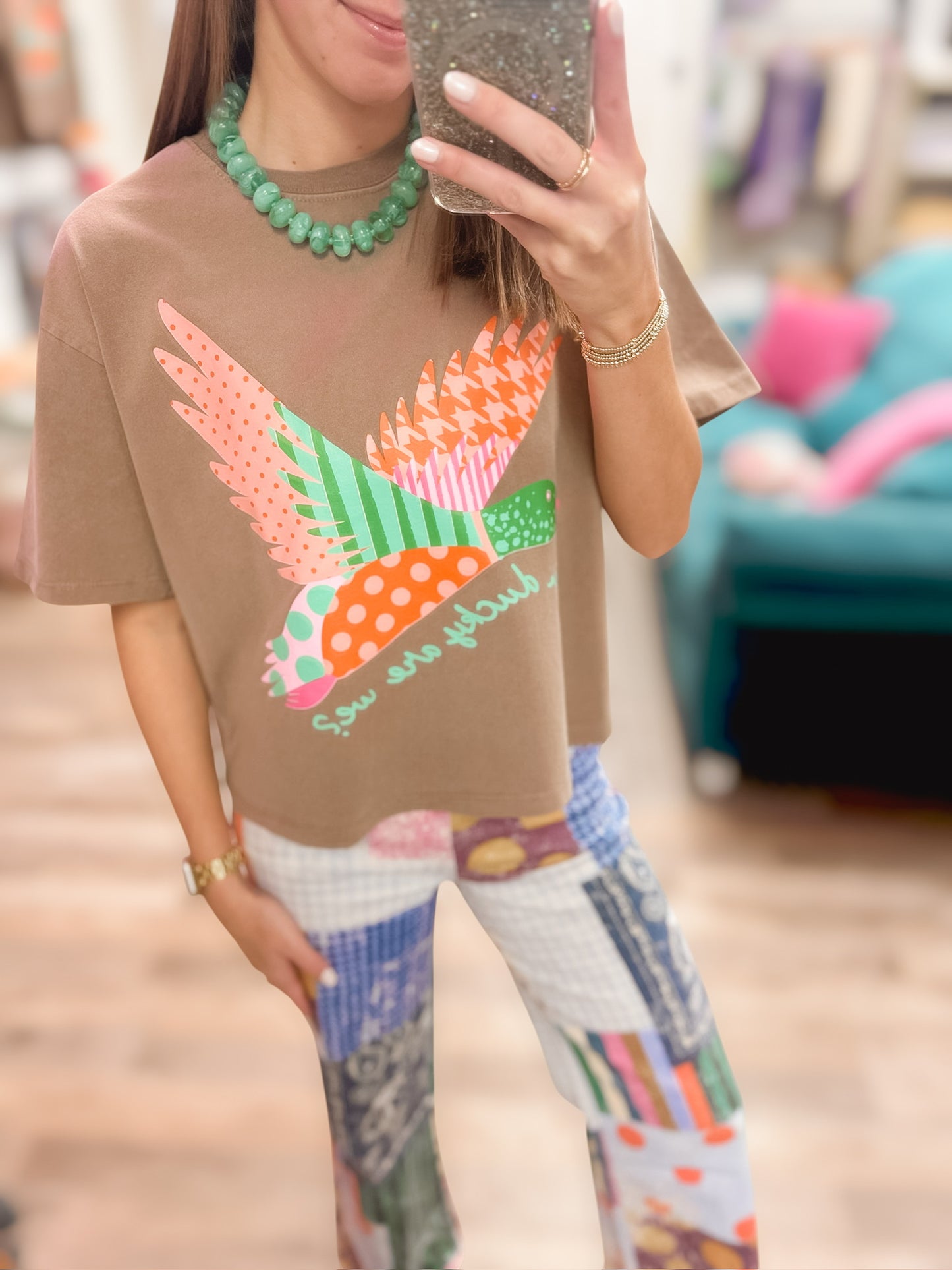 Raw Hem Jewel Patch Jeans