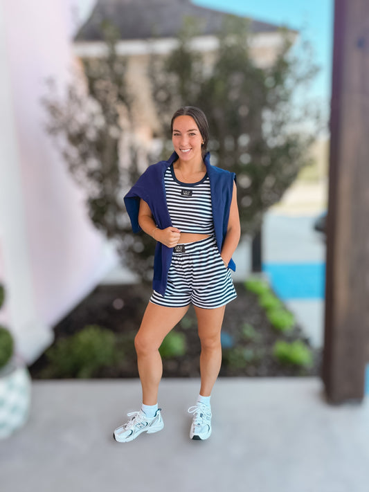 LuLu Mac Navy Striped Tank