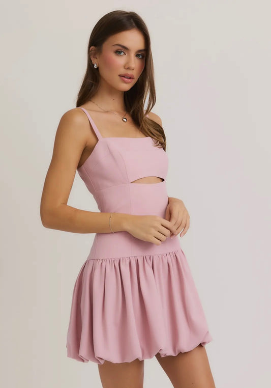 Up & Away Pink Balloon Mini Dress