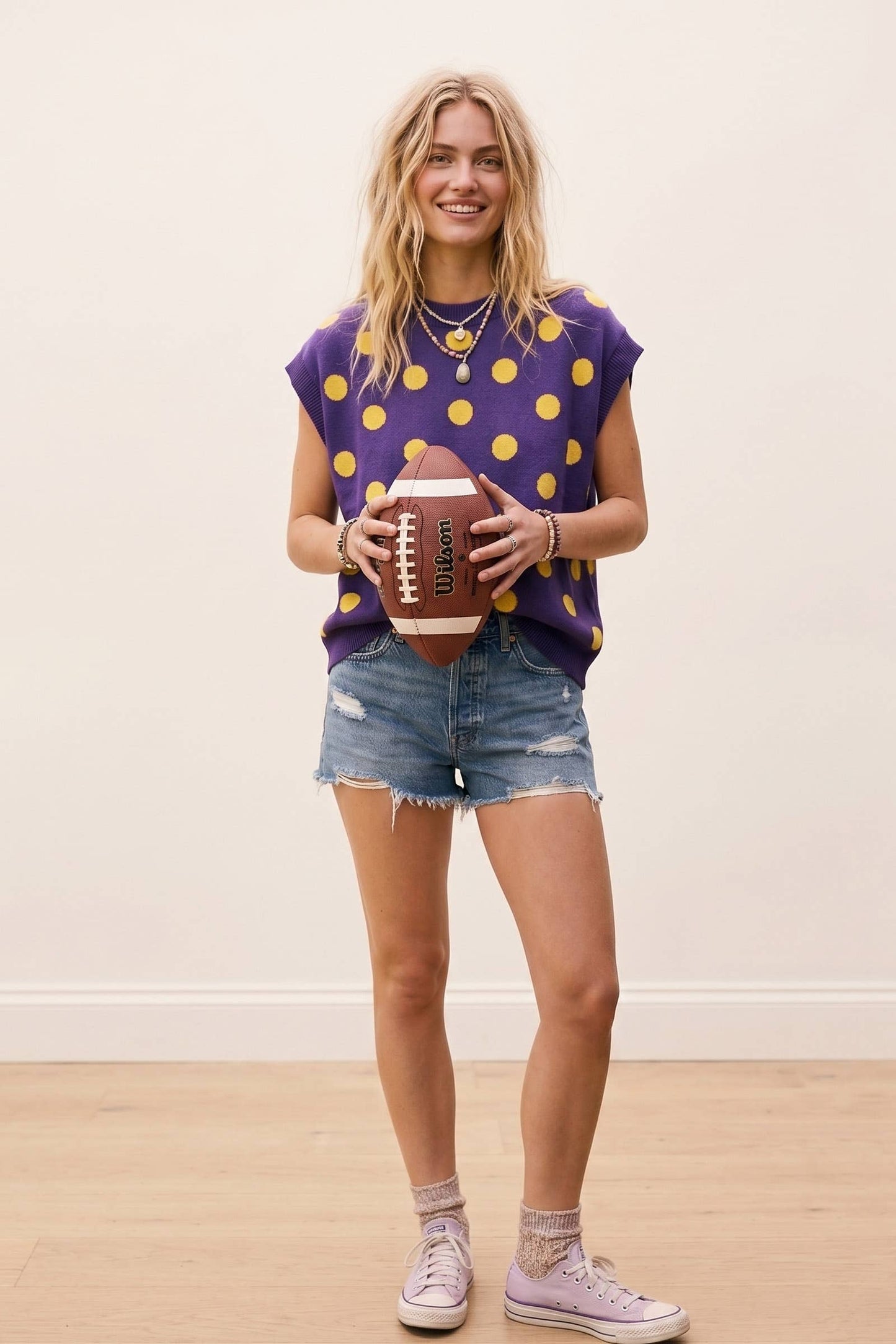 Tailgate Darling Purple & Gold Top