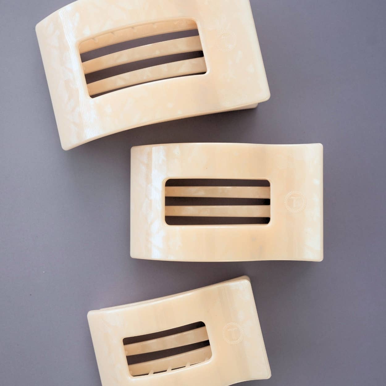 Flat Rectangle Hair Clip | Small | Soft Surf