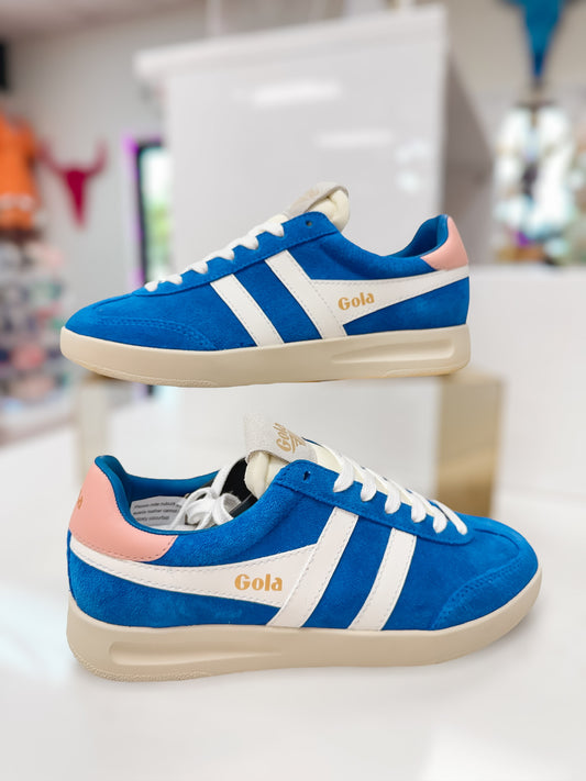 Gola Classics Women's Cyclone Sneakers Sapphire Off White Pearl Pink