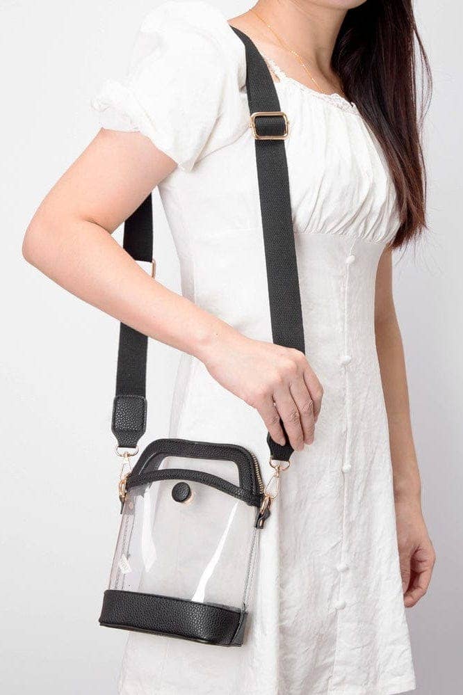 Gold Carly Clear Mini Crossbody Bag