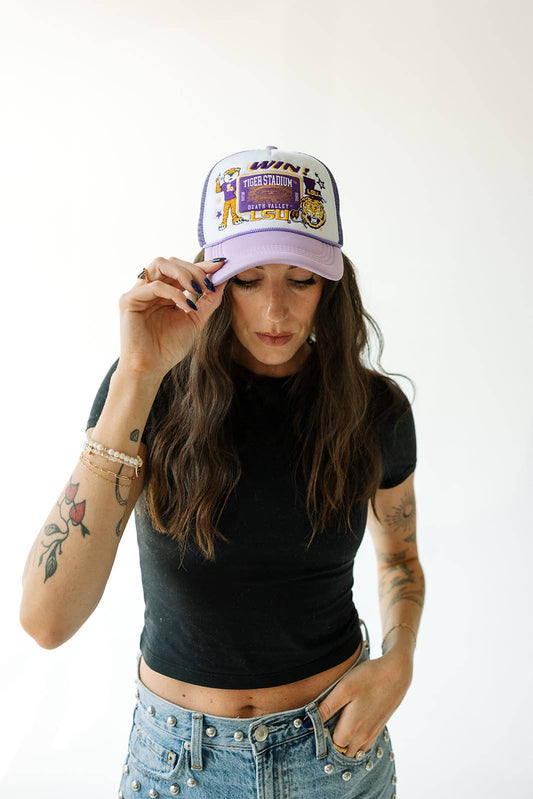 Lousiana State State Layer Patch Foam Trucker Hat