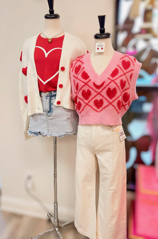 Forever My Love Heart Sweater Vest
