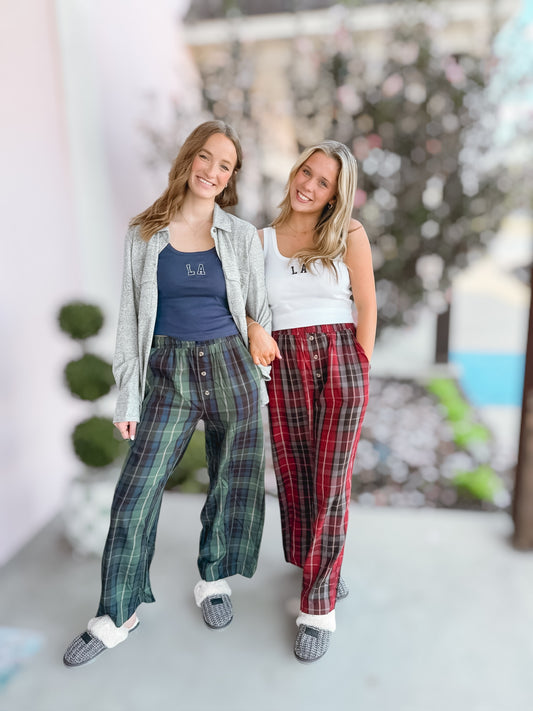 LA Navy Cropped Knit Tank Top