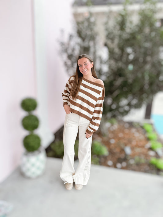 Chocolate or Vanilla Striped Sweater