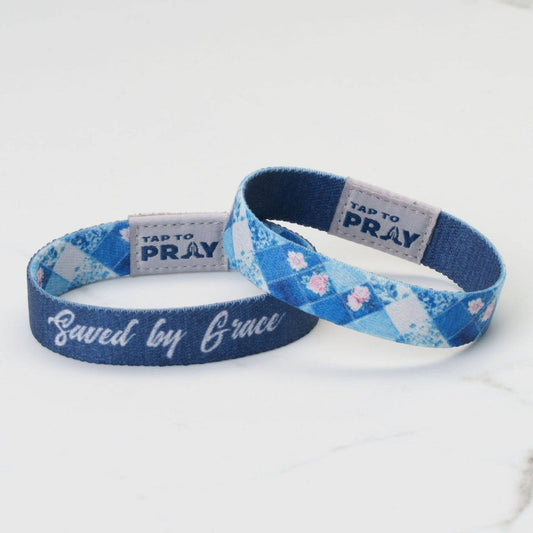 Tap To Pray® Wristband – Patchwork - Saved by Grace