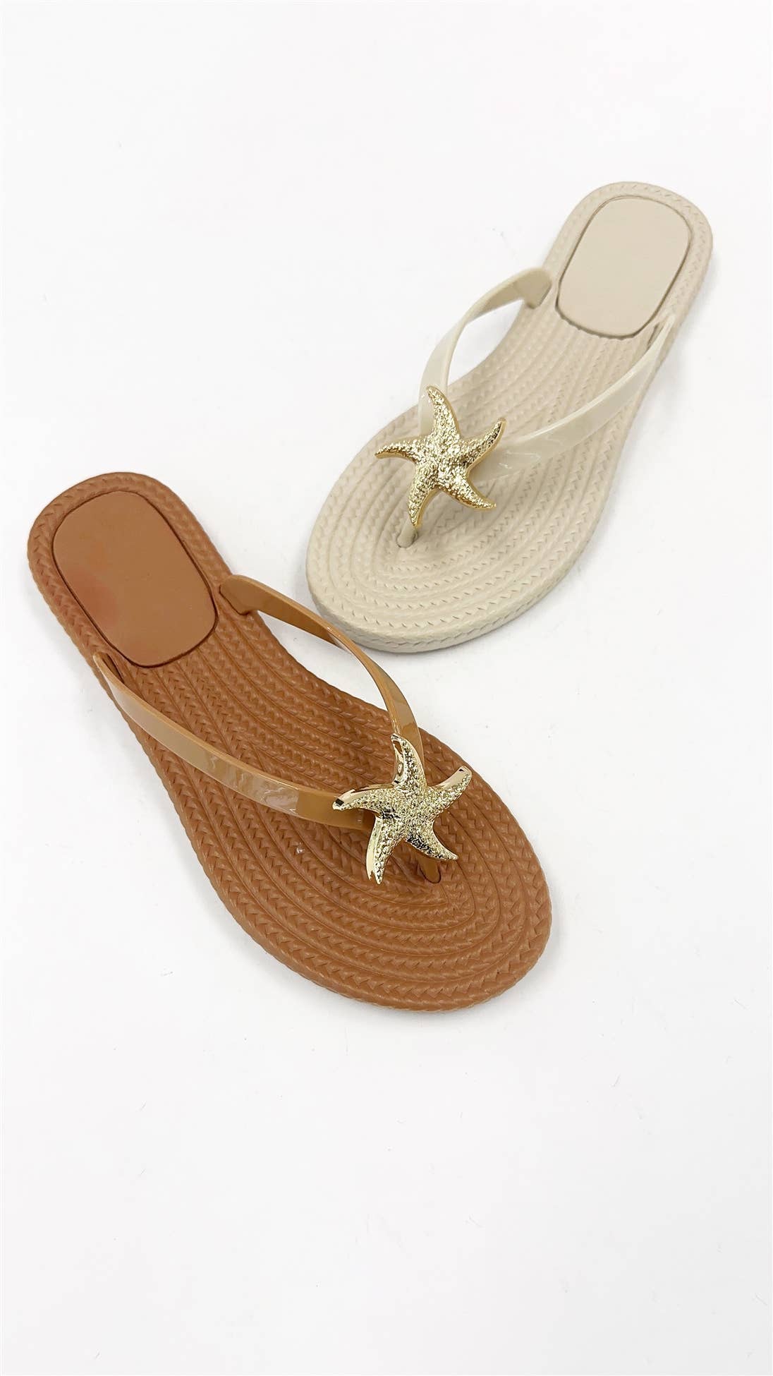 Cream NINA Starfish Flip Flop