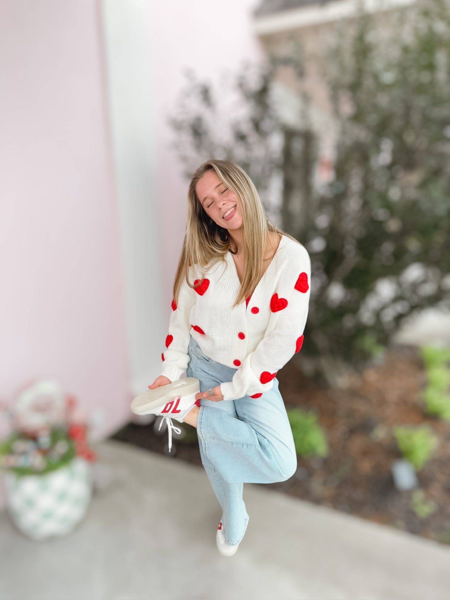 Puff Heart Cardigan