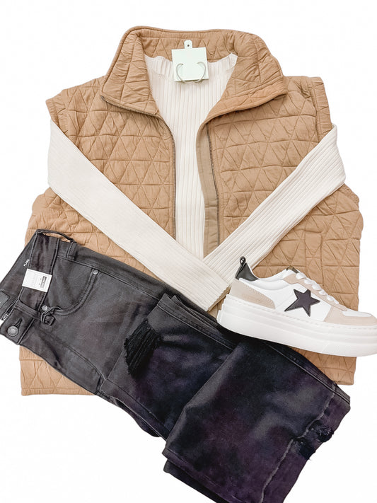 VH Caramel Quilted Vest