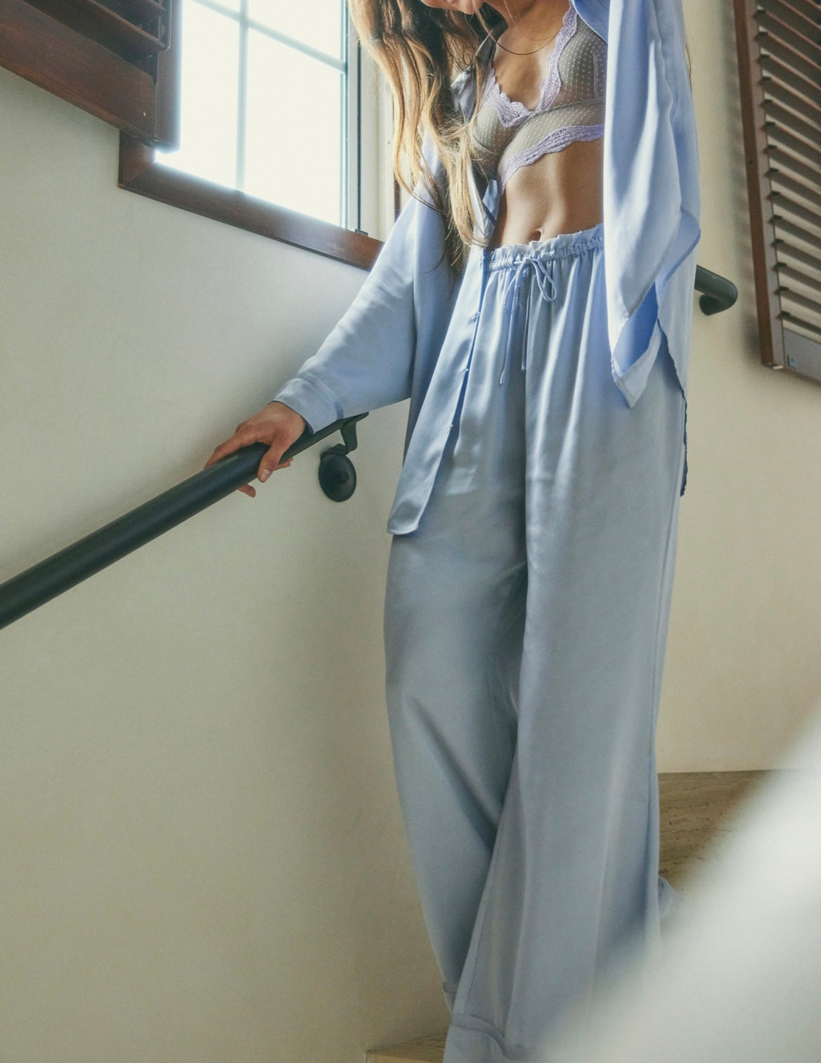 Dreamy Days Solid PJ Set Icelandic Blue