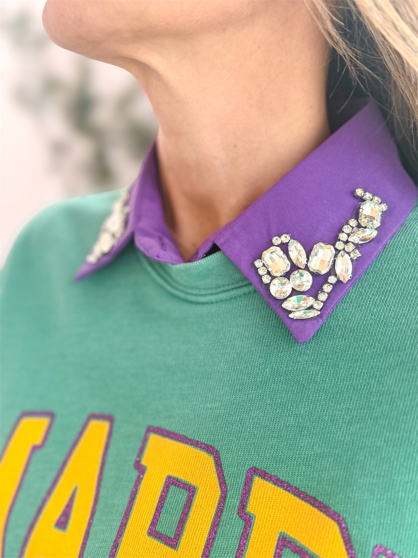 Finishing Touch Purple Rhinestone Collar