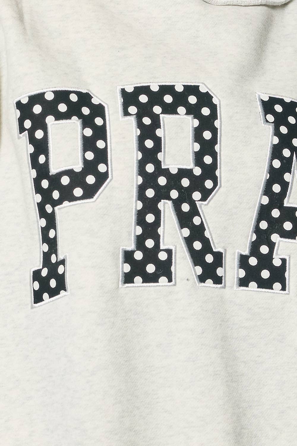Pray Embroidered Heather Grey Mockneck