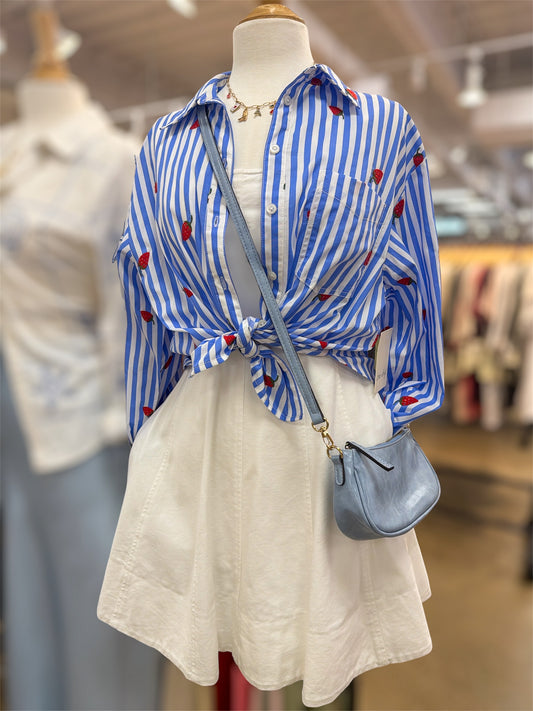 What Honor White Poplin Flared Dress