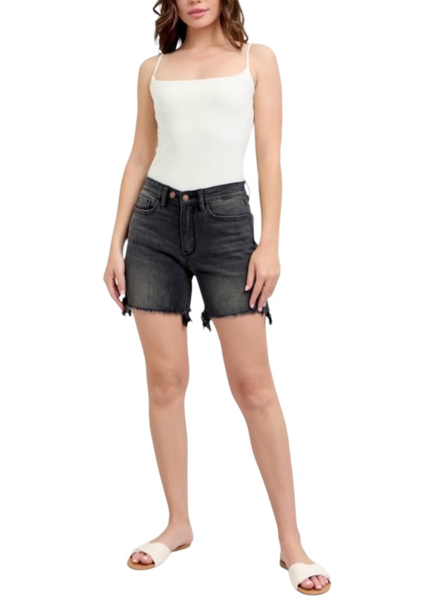 Black Judy Blue Cut Off Dad Shorts