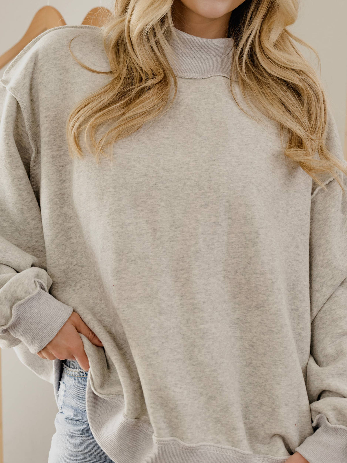 LSU Tigers Gray Reversible Mock Neck Sweatshirt