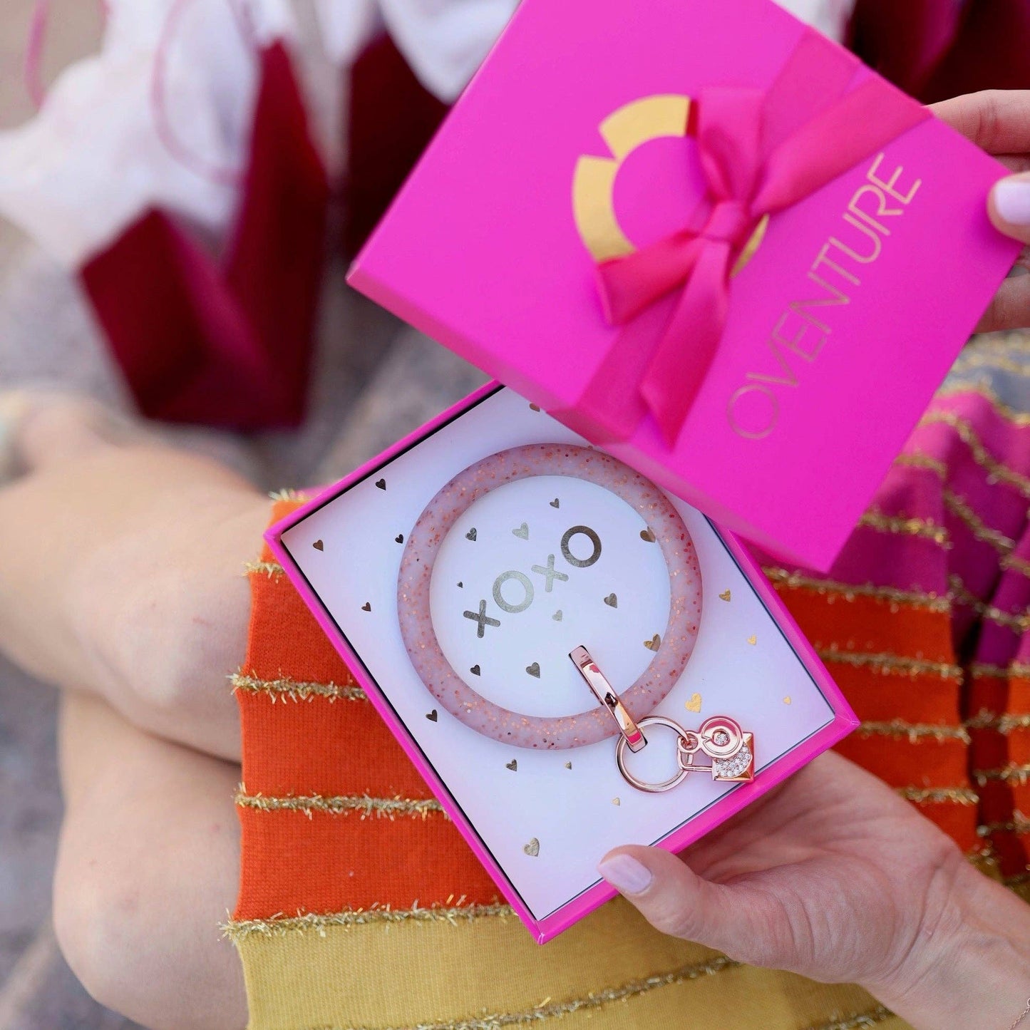 Limited Edition Big O® Key Ring Boxed Set & Charm Rose Gold