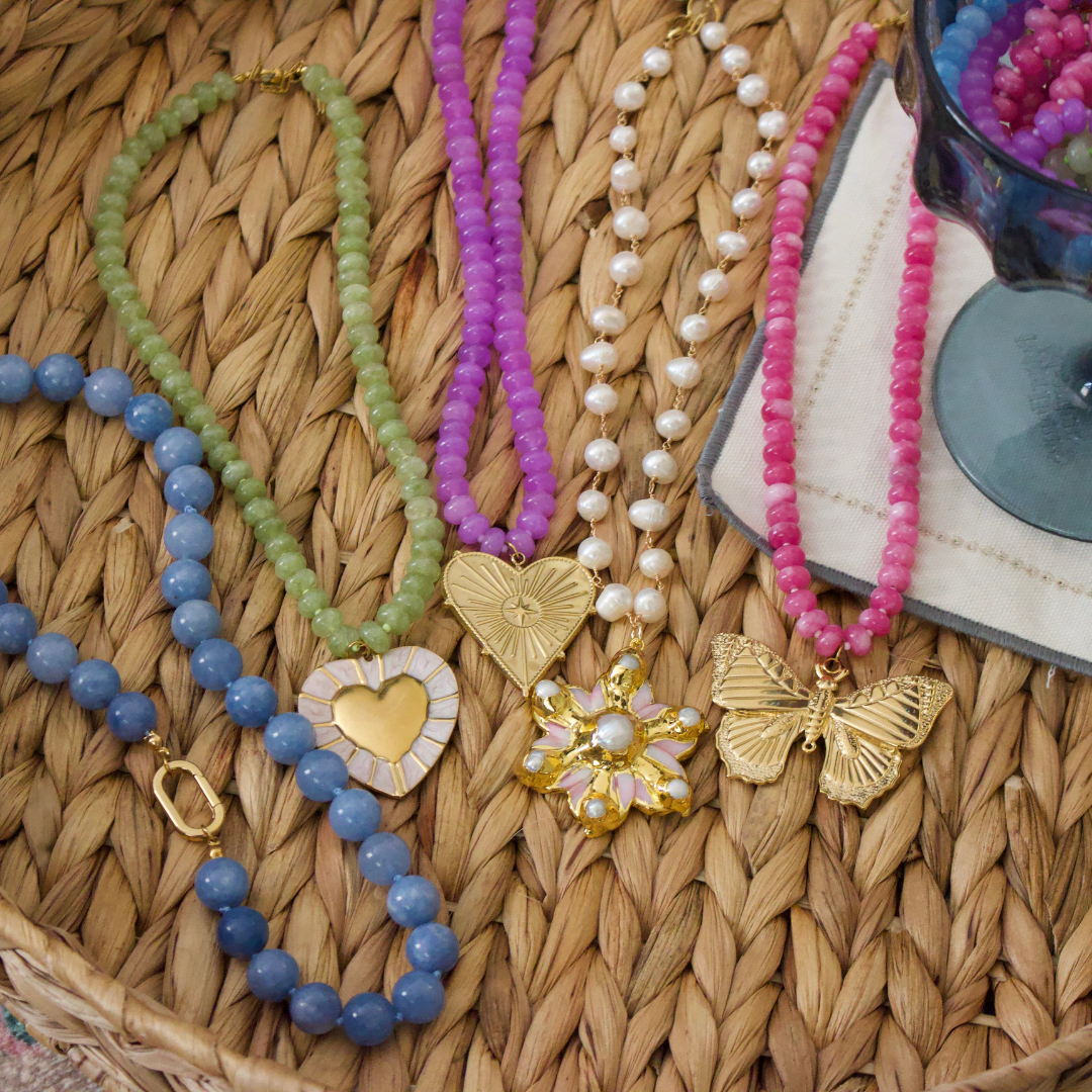 Lola Butterfly Gemstone Necklace