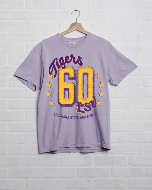 LSU Tigers Jersey Patch Violet Heavyweight Tee