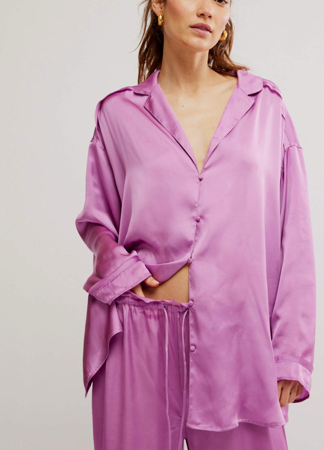 Dreamy Days Solid PJ Set Crocus