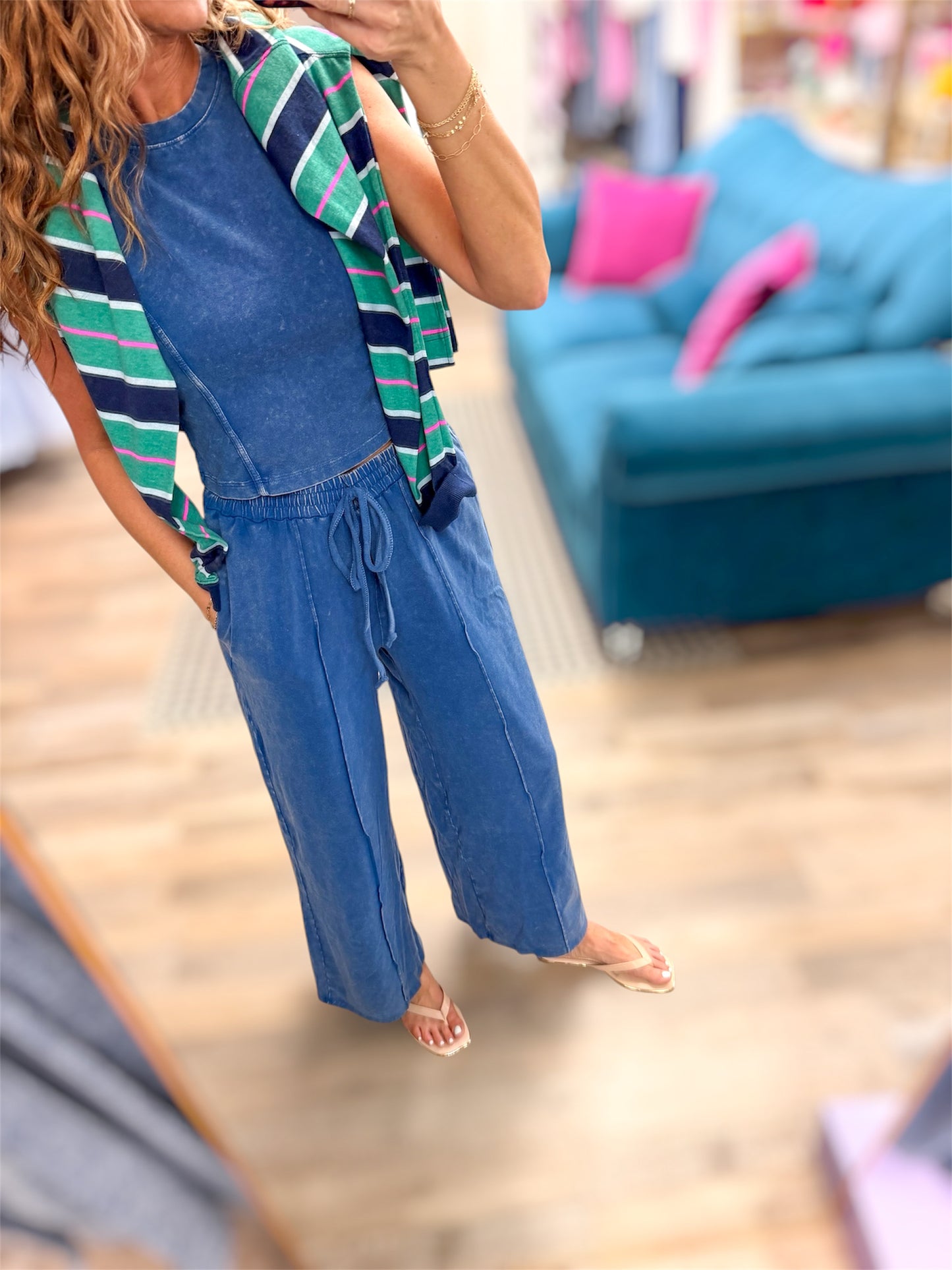Audrey Navy 2 Piece Set