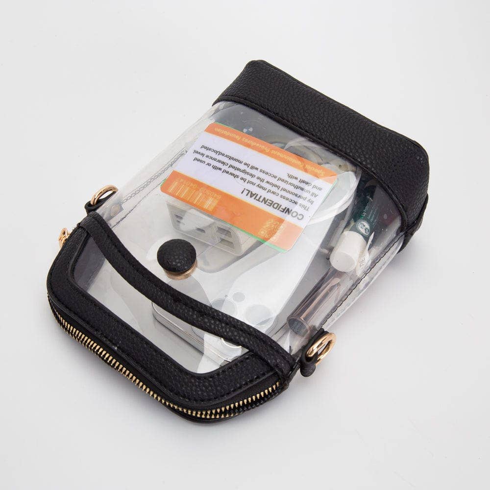Gold Carly Clear Mini Crossbody Bag