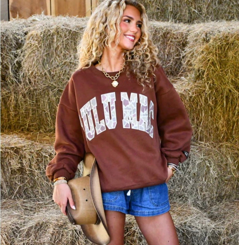 Brown Camo LuLu Mac Sweatshirt