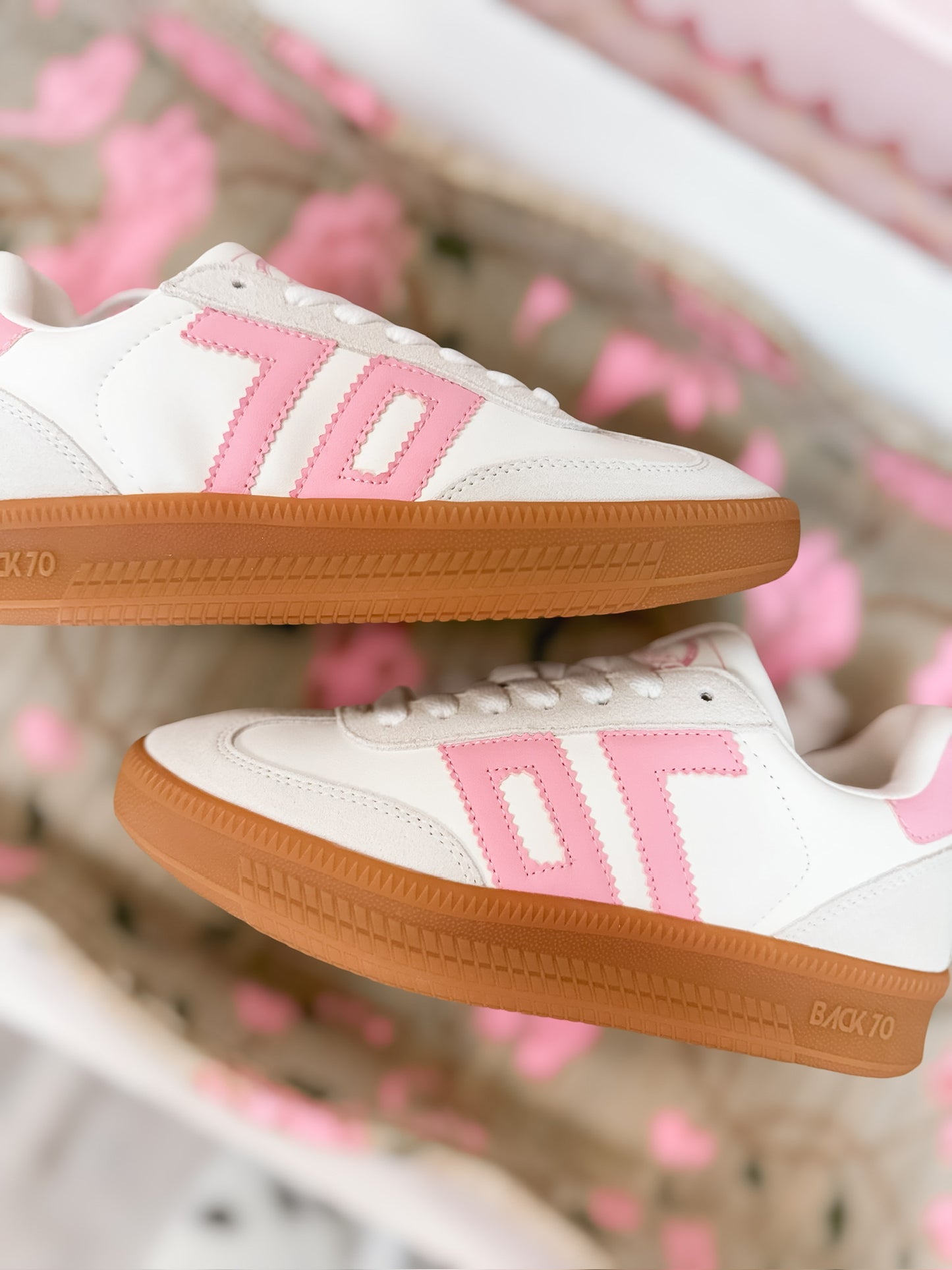 Double In Cow White Pink Sneakers