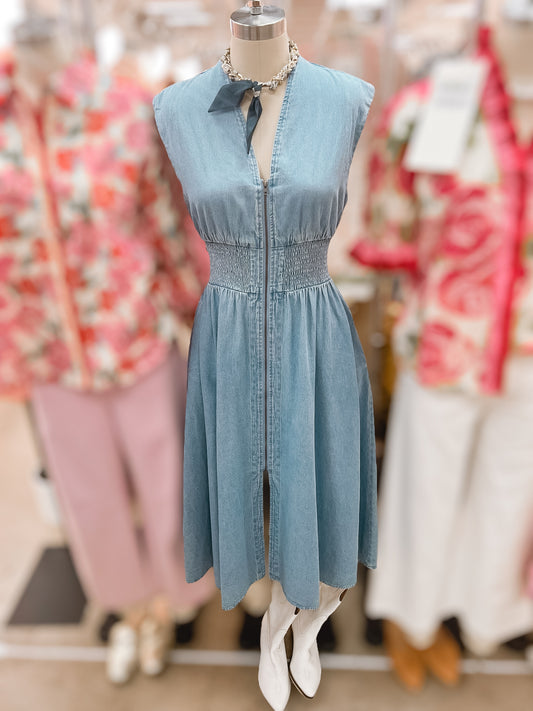 Think About It Denim Midi Dress