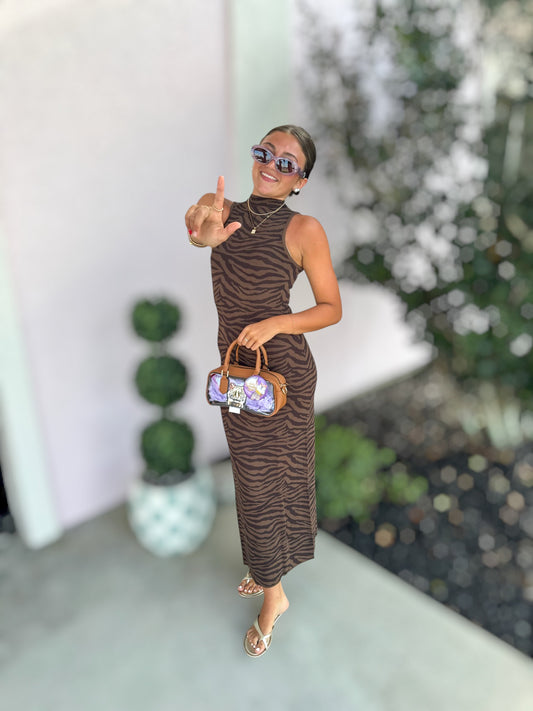 Shauna Maxi Dress Wild Tiger Knit