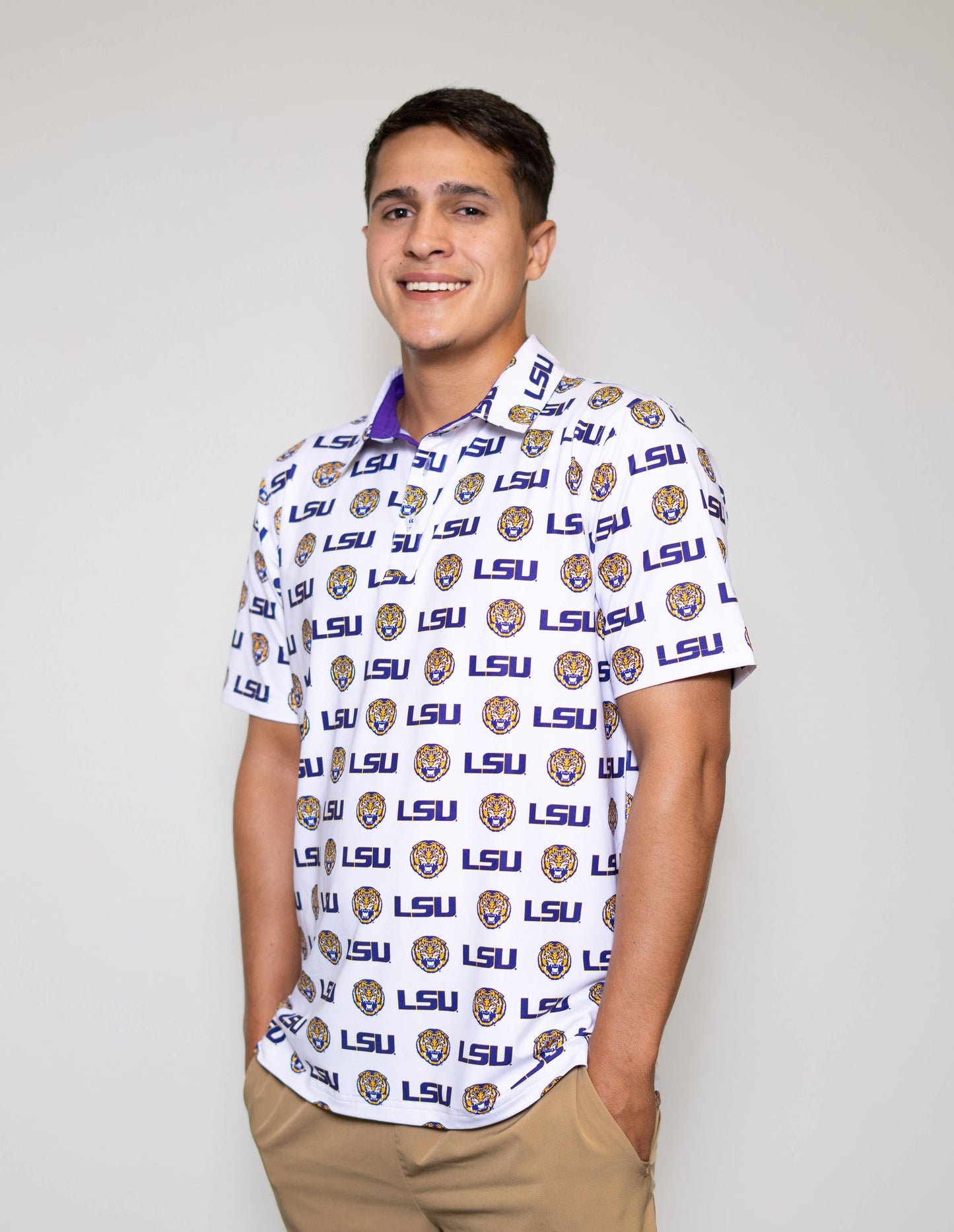 Men’s LSU Polo (White)