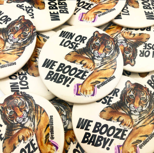 Boozey - Tigers - Game Day Button