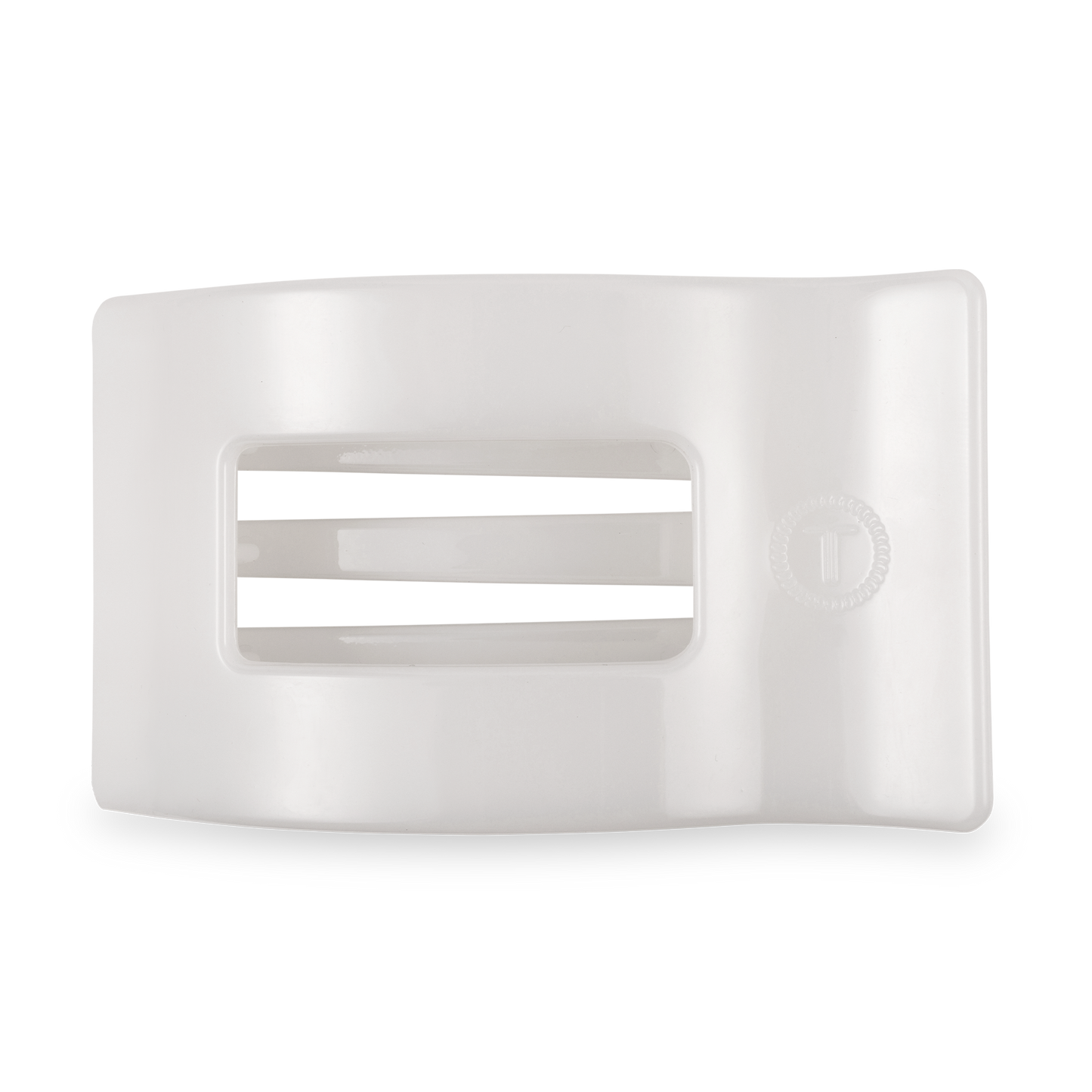 Flat Rectangle Hair Clip | Large | Coconut White