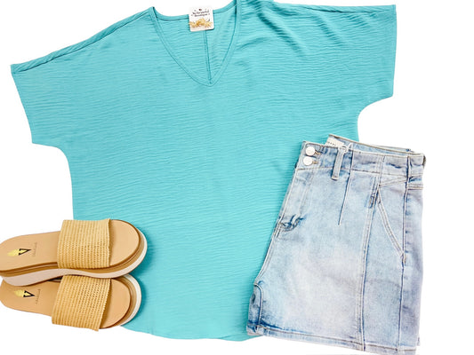 Work It Dusty Teal Blouse