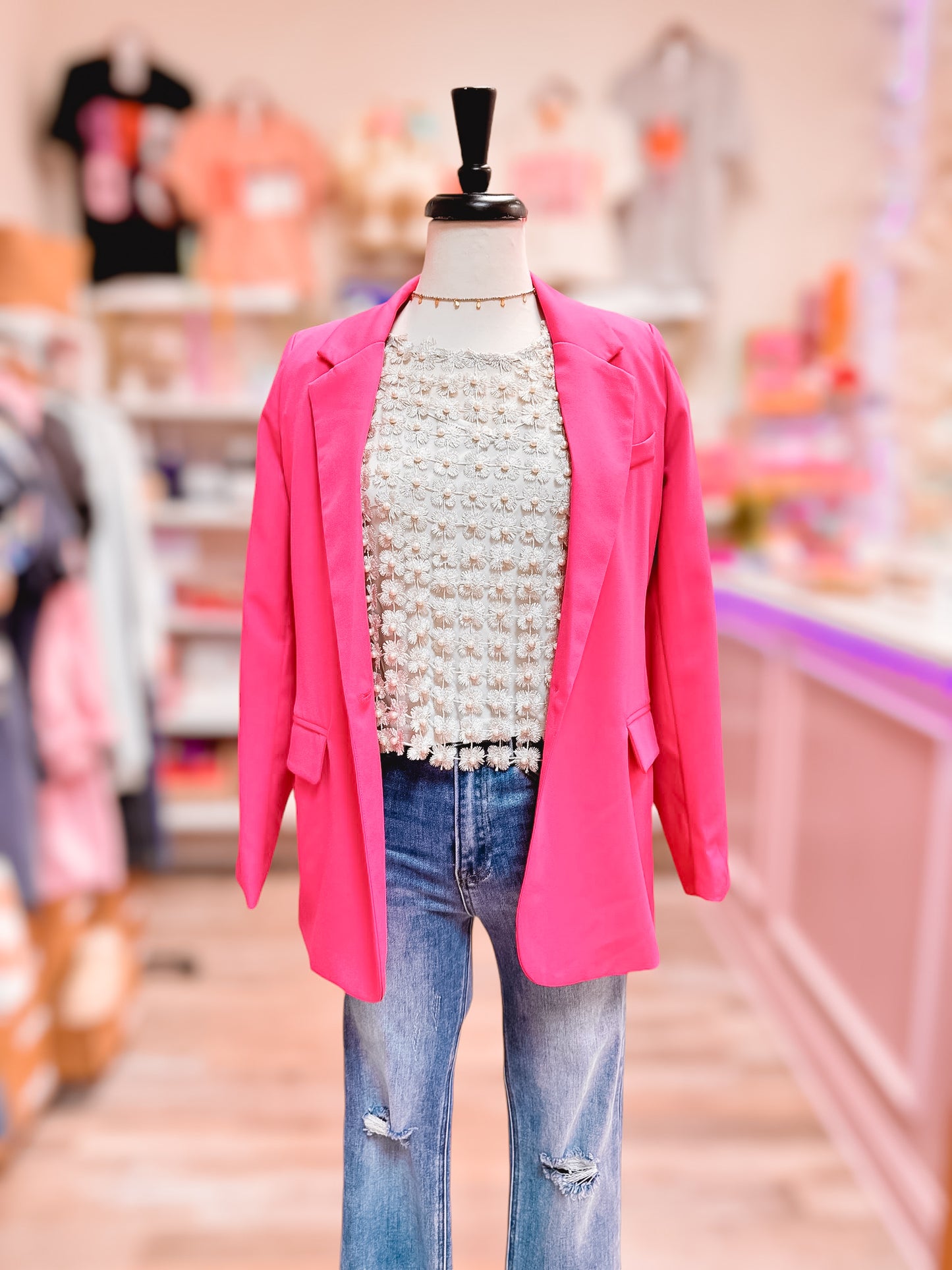 Business Like Fuchsia Blazer