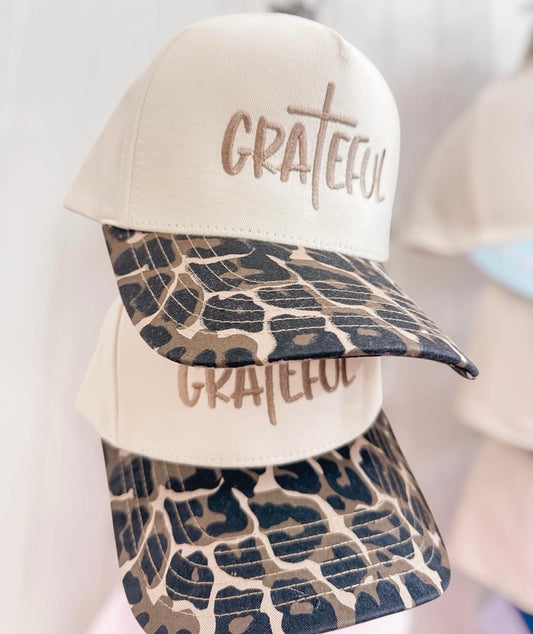 GRATEFUL Embroidery Two-Tone Trucker Hat