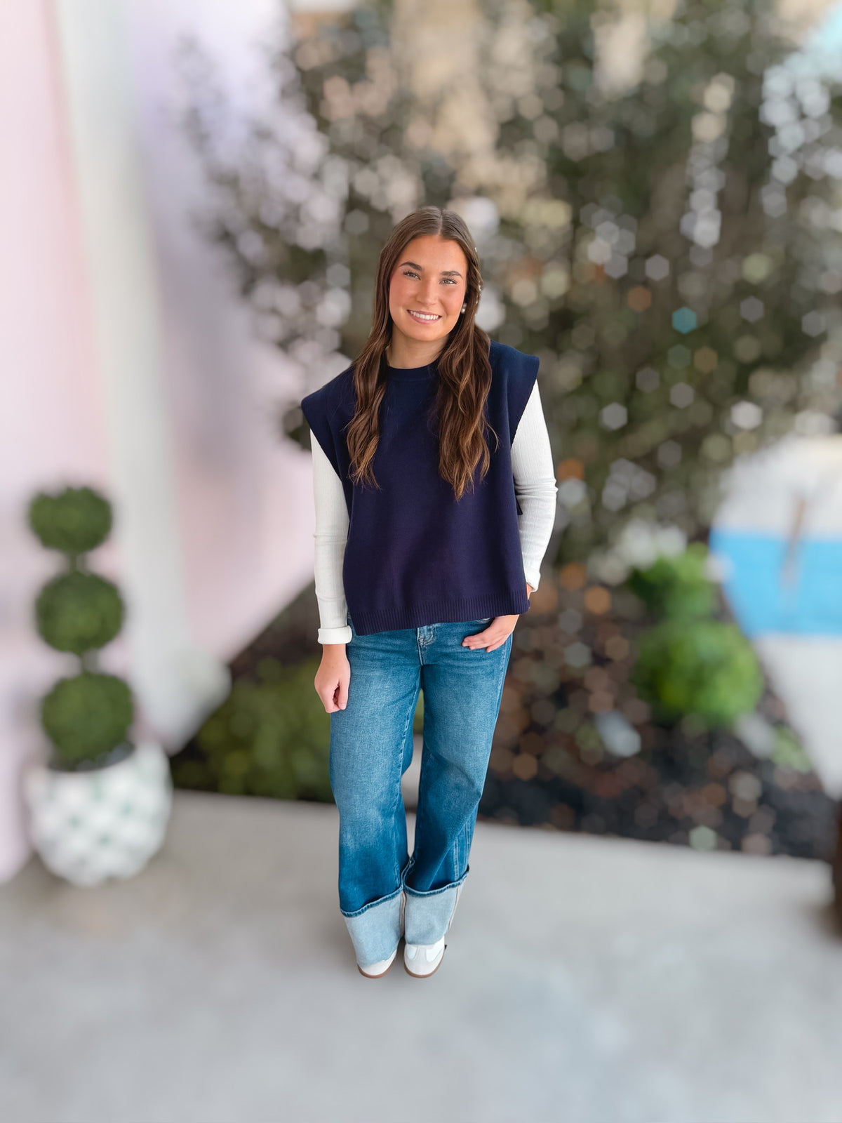 Hadley Navy Sweater Vest
