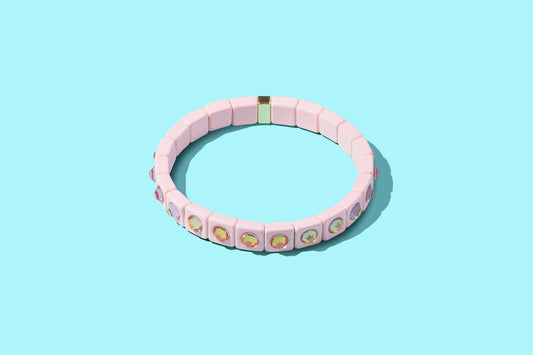 Enamel Stretch Bracelet - Small Gems - Maeve - Asst Colors