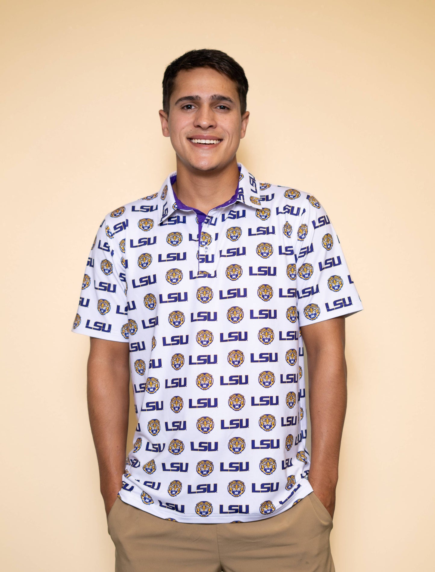 Men’s LSU Polo (White)