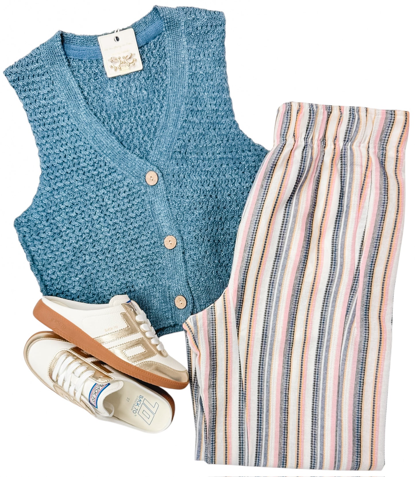 Effortless Class Striped Pants Sunset Pop