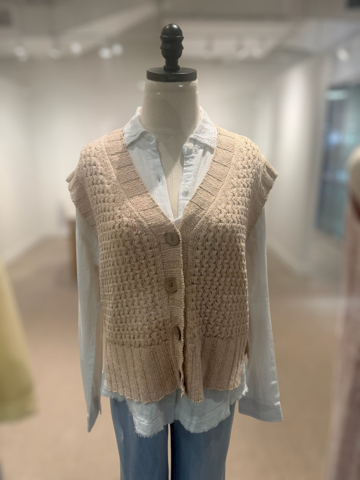 SHERWOOD SWEATER TANK Washed Sand Coral