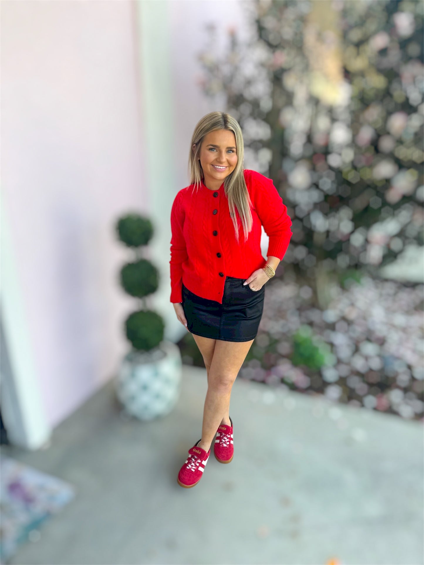 Red Horse Cable Cardigan