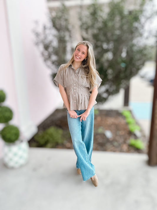 Coastal Coco Charm Button Up