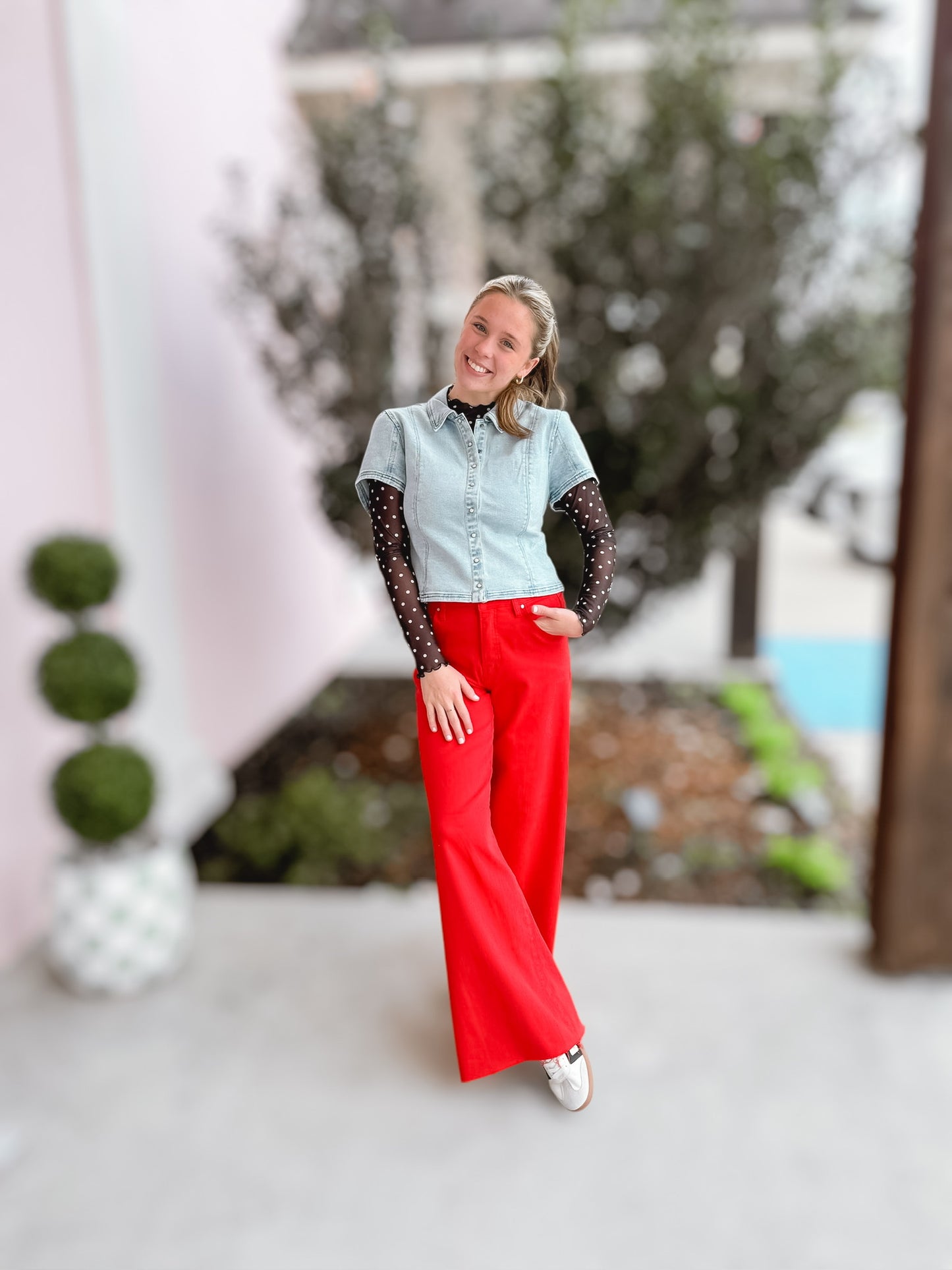 Jackie Light Denim Button Down Shirt