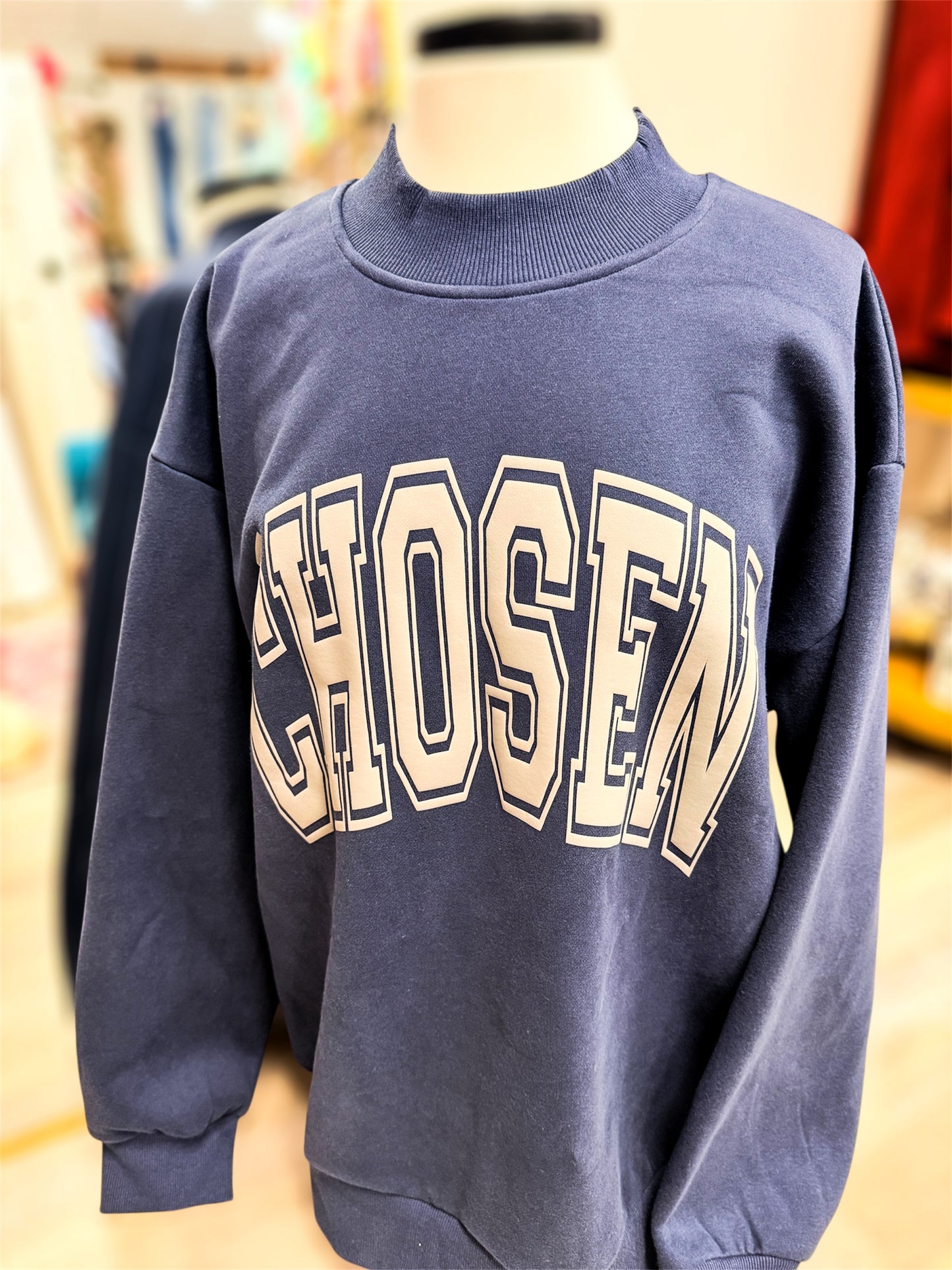 Chosen Navy Mockneck Sweatshirts