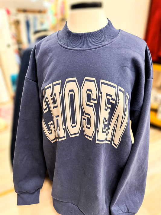 Chosen Navy Mockneck Sweatshirts